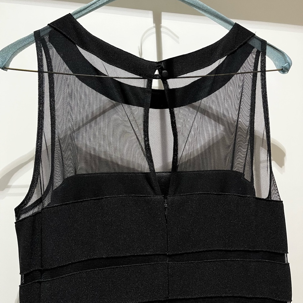 White House Black Market Black Sleeveless Gown~ size 10 - Picture 8 of 9